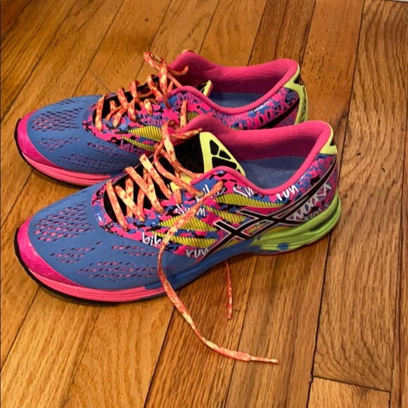 asics multi colored shoes
